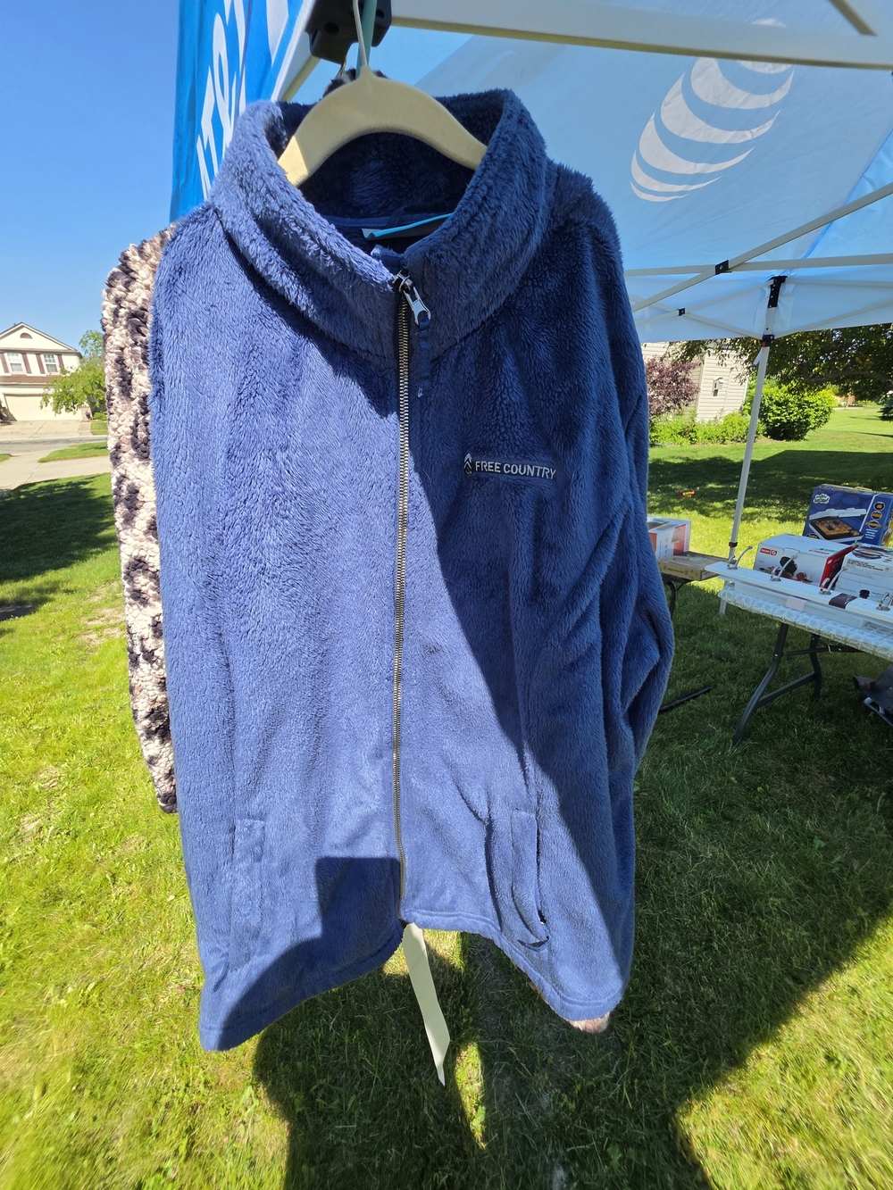 Free Country Women's Navy Plush Full-Zip Jacket
